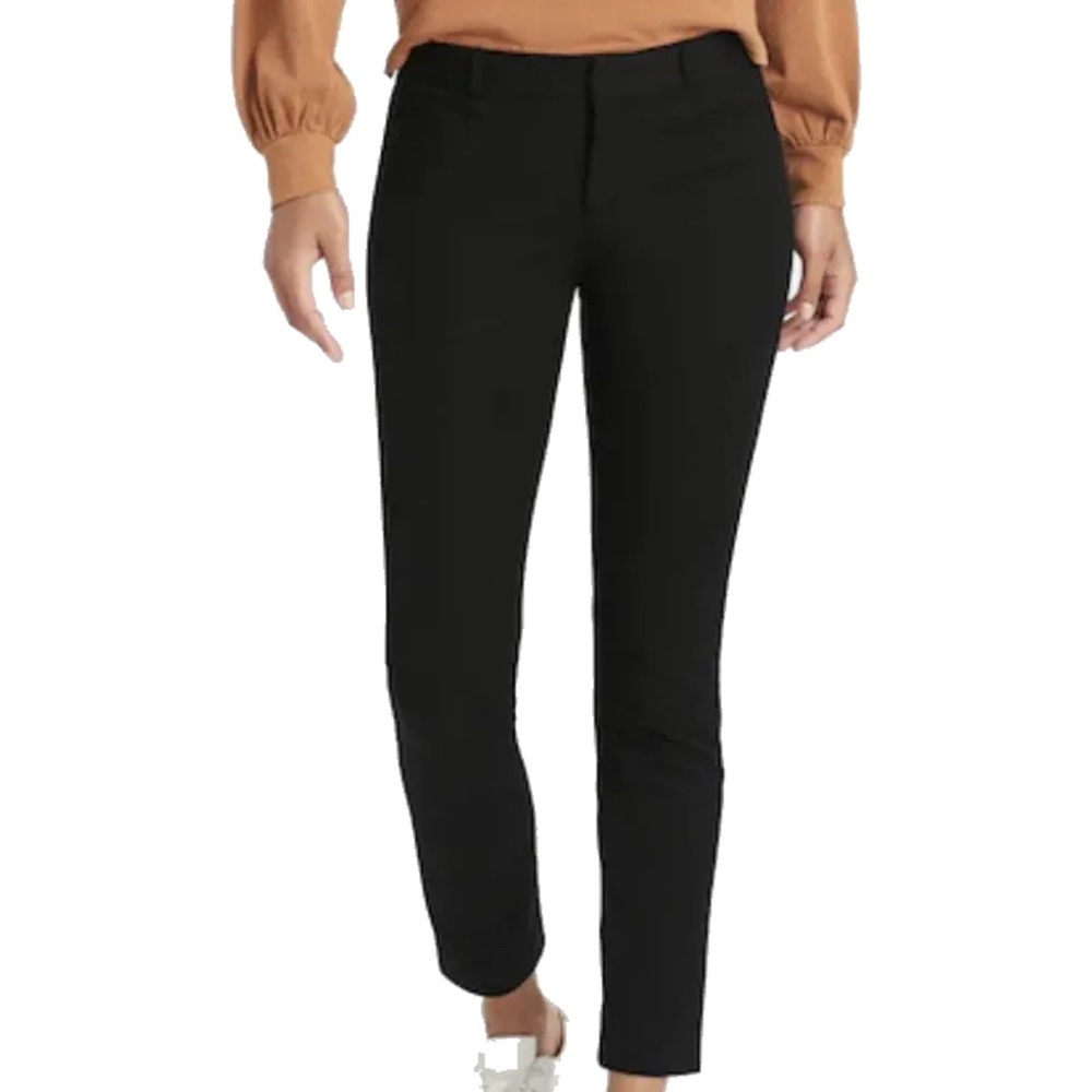🌺 2/$20 Banana Republic black Sloan skinny mid rise pants size 4 petite